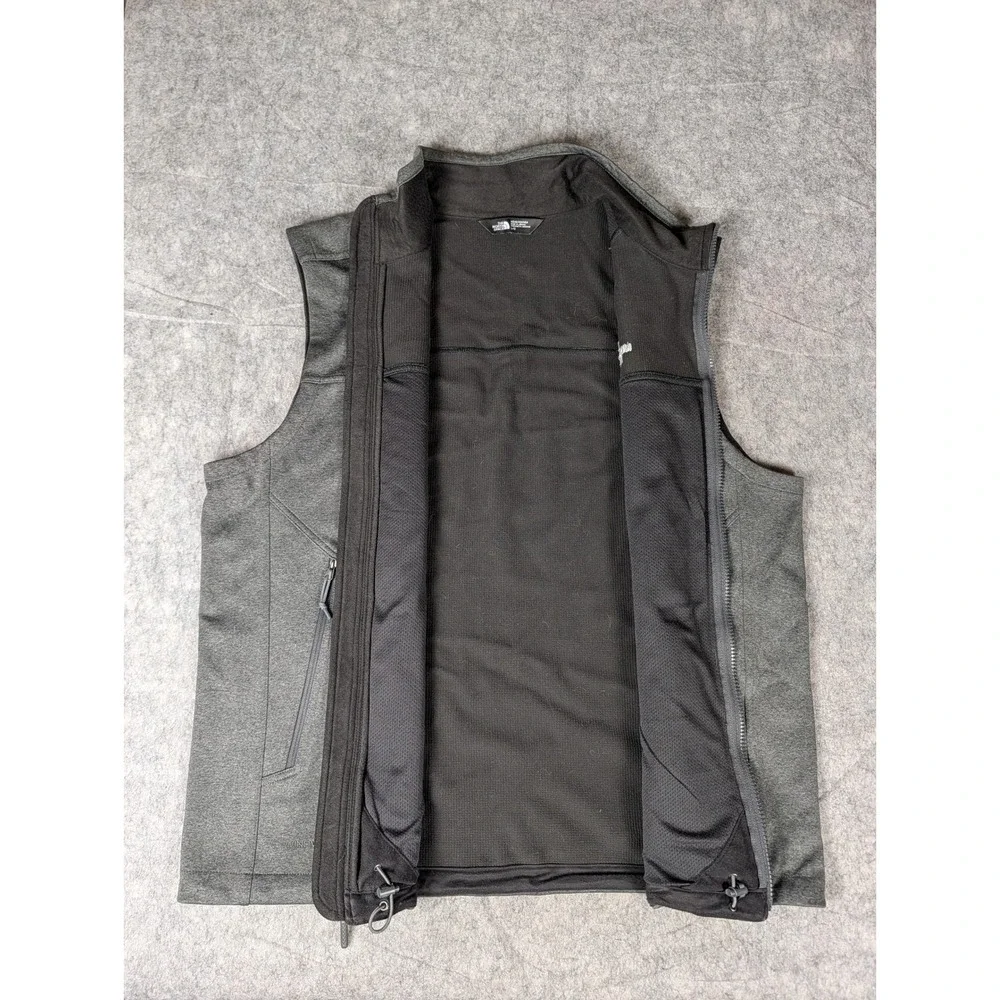 The North Face Mens Apex Bionic WindWall Vest Grey Heather Softshell Full Zip L